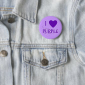 I Liebe Lila mit Lila Herzen Button (Beispiel)