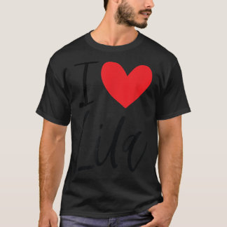 I Liebe Lila Name Personalisiert Girl BESTE FREUND T-Shirt
