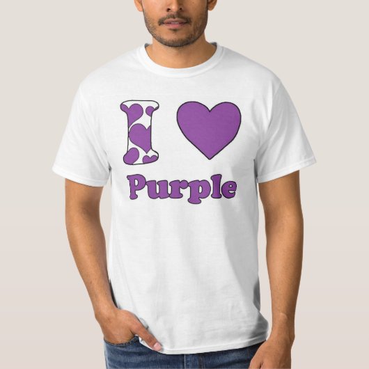 I LIEBE LILA T-Shirt (Vorderseite)