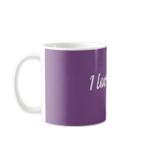 I Liebe Lila weiße Tasse