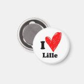 I Liebe Lille Magnet (Vorderseite/Rückseite)