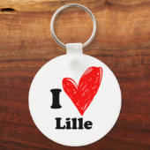I Liebe Lille Schlüsselanhänger (Vorderseite)