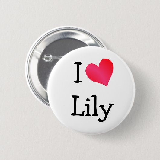 I Liebe Lily Button (Vorne & Hinten)