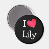 I Liebe Lily Magnet (Vorderseite/Rückseite)