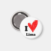 I Liebe Lima Magnet (Vorderseite/Rückseite)