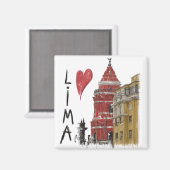 I Liebe Lima Magnet (Vorderseite/Rückseite)