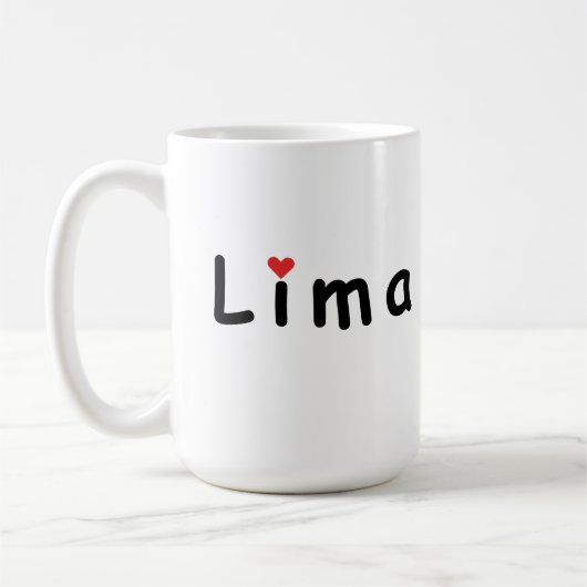 I Liebe Lima Peru Kaffeetasse (Links)
