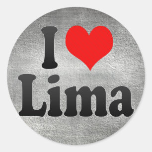 I Liebe Lima, Peru Runder Aufkleber