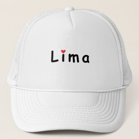 I Liebe Lima Peru Truckerkappe (Vorderseite)