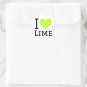 I LIEBE LIMON QUADRATISCHER AUFKLEBER (Tasche)