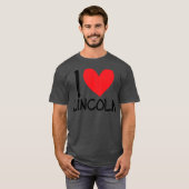 I Liebe Lincoln Name Personalisiert Men Typ BESTE T-Shirt (Vorne ganz)