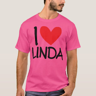 I Liebe Linda Name Herz Personalisierten Männer Ty T-Shirt