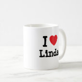 I Liebe Linda T - Shirt Kaffeetasse (VorderseiteRechts)