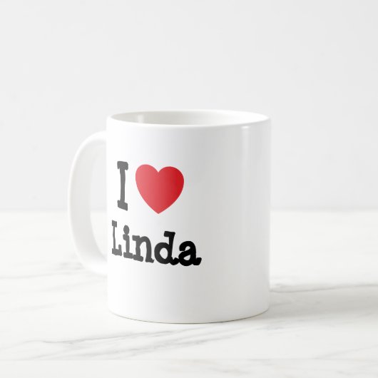 I Liebe Linda T - Shirt Kaffeetasse (Vorderseite Links)