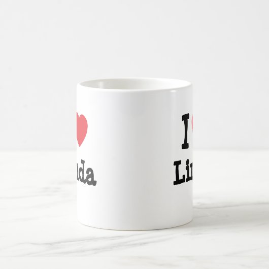 I Liebe Linda T - Shirt Kaffeetasse (Mittel)