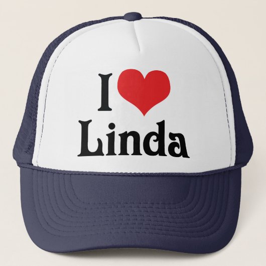 I Liebe Linda Truckerkappe (Vorderseite)