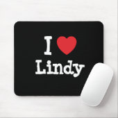 I Liebe Lindy-Herz-T - Shirt Mousepad (Mit Mouse)