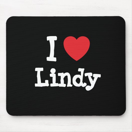 I Liebe Lindy-Herz-T - Shirt Mousepad (Vorne)