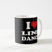 I Liebe Line Dance Kaffeetasse (VorderseiteRechts)