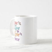 I Liebe Line Dance Kaffeetasse (Vorderseite Links)
