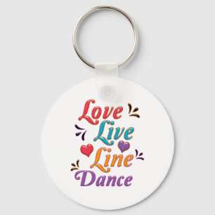 I Liebe Line Dance Schlüsselanhänger
