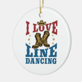 I Liebe Line Tanz Keramik Ornament (Links)