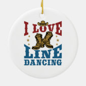 I Liebe Line Tanz Keramik Ornament (Hinten)