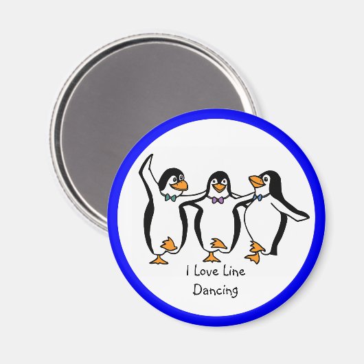 I Liebe Line Tanz Magnet (Vorderseite/Rückseite)