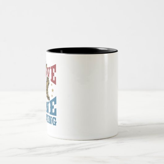 I Liebe Line Tanz Zweifarbige Tasse (Mittel)