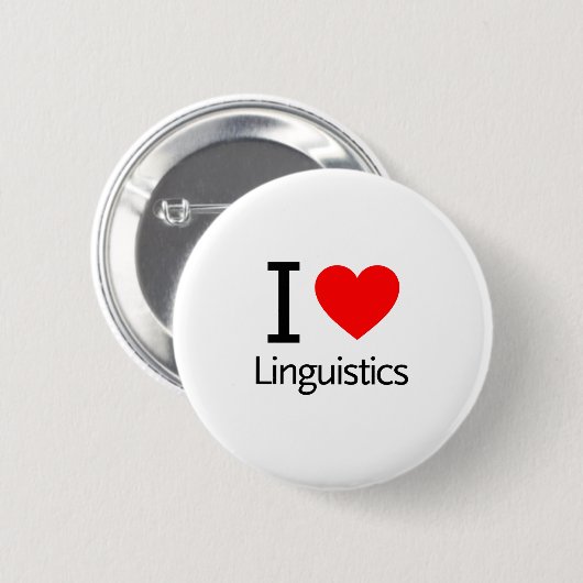 I Liebe Linguistik Button (Vorne & Hinten)