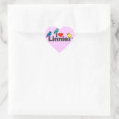 I Liebe Linnies Herz-Aufkleber (Tasche)