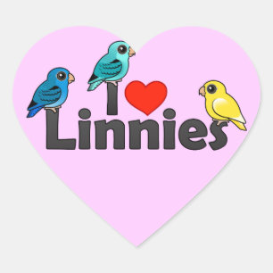 I Liebe Linnies Herz-Aufkleber