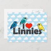 I Liebe Linnies Postkarte (Vorne/Hinten)