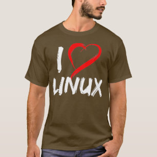 I Liebe Linu mit Herzschlag Penguin Tu Open T-Shirt
