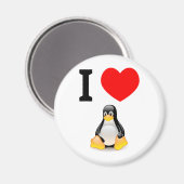I Liebe Linux Magnet (Vorderseite/Rückseite)