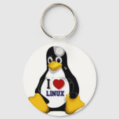 I Liebe Linux Schlüsselanhänger (Vorderseite)