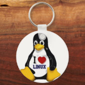 I Liebe Linux Schlüsselanhänger (Vorderseite)