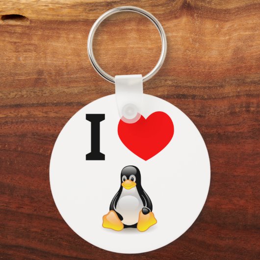 I Liebe Linux Schlüsselanhänger (Vorderseite)