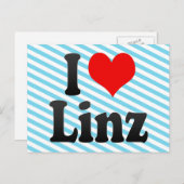 I Liebe Linz, Österreich Postkarte (Vorne/Hinten)