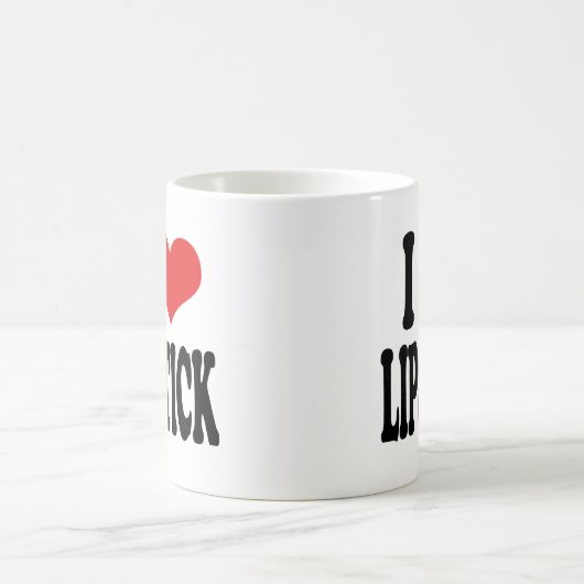 I Liebe-Lippenstift Kaffeetasse (Mittel)