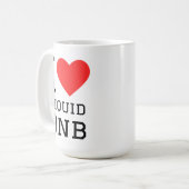I Liebe Liquid dnb Kaffeetasse (Vorderseite Links)