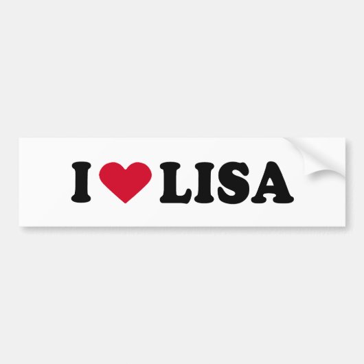 I LIEBE LISA AUTOAUFKLEBER (Vorne)
