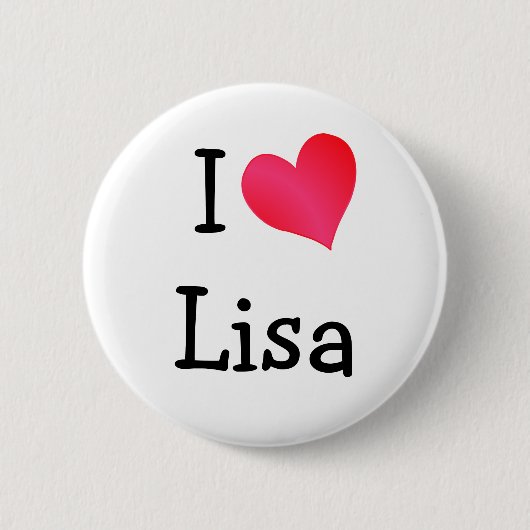I Liebe Lisa Button (Vorderseite)