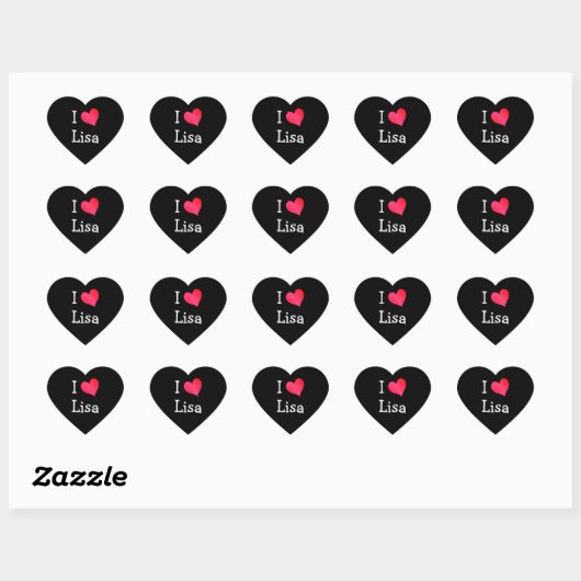 I Liebe Lisa Heart Sticker (Blatt)