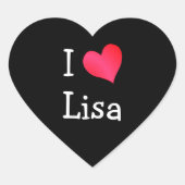 I Liebe Lisa Heart Sticker (Vorderseite)