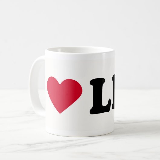 I LIEBE LISA KAFFEETASSE (Vorderseite Links)