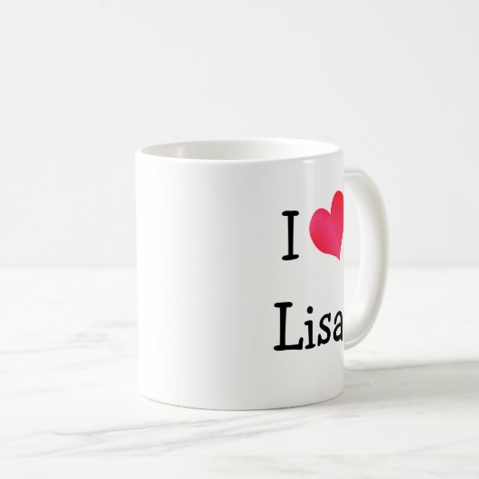 I Liebe Lisa Kaffeetasse (VorderseiteRechts)