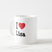 I Liebe Lisa T - Shirt Kaffeetasse (Vorderseite Links)