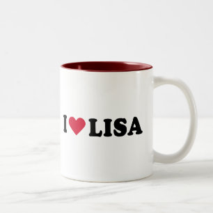 I LIEBE LISA ZWEIFARBIGE TASSE