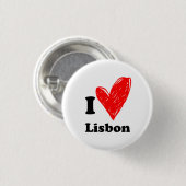 I Liebe Lissabon Button (Vorne & Hinten)